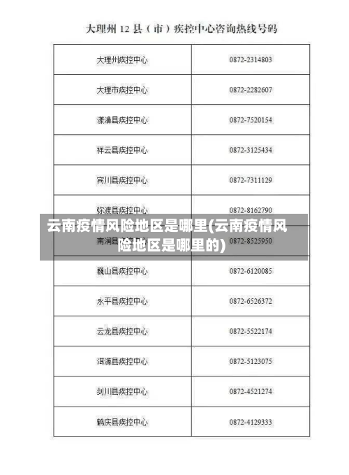 云南疫情风险地区是哪里(云南疫情风险地区是哪里的)-第2张图片